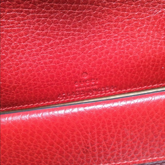 SOLD GUCCI Super Mini Dionysus Red Leather, Tiger Head with Crystals - Picture 6 of 6